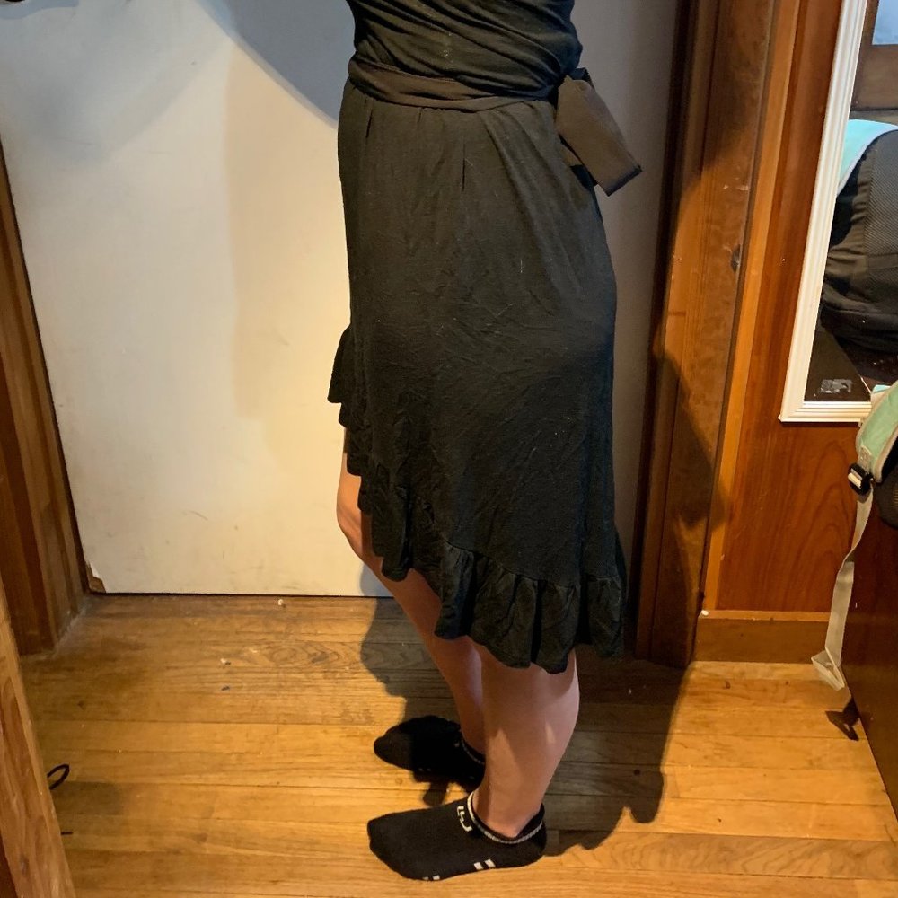 High-Low Black Skirt